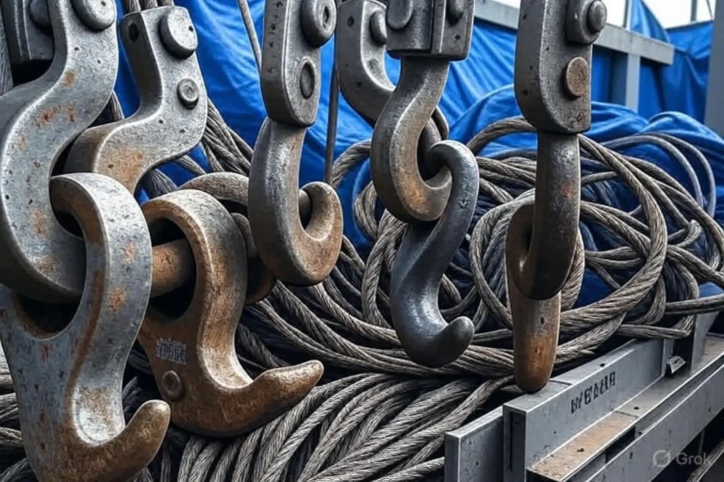 Marine lifting and mooring hooks